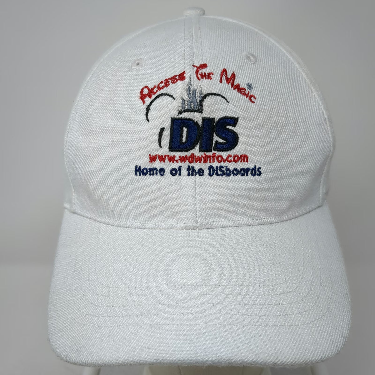 TAN Baseball Cap White One Size DISboards WDWinfo Access The Magic Disney Hat
