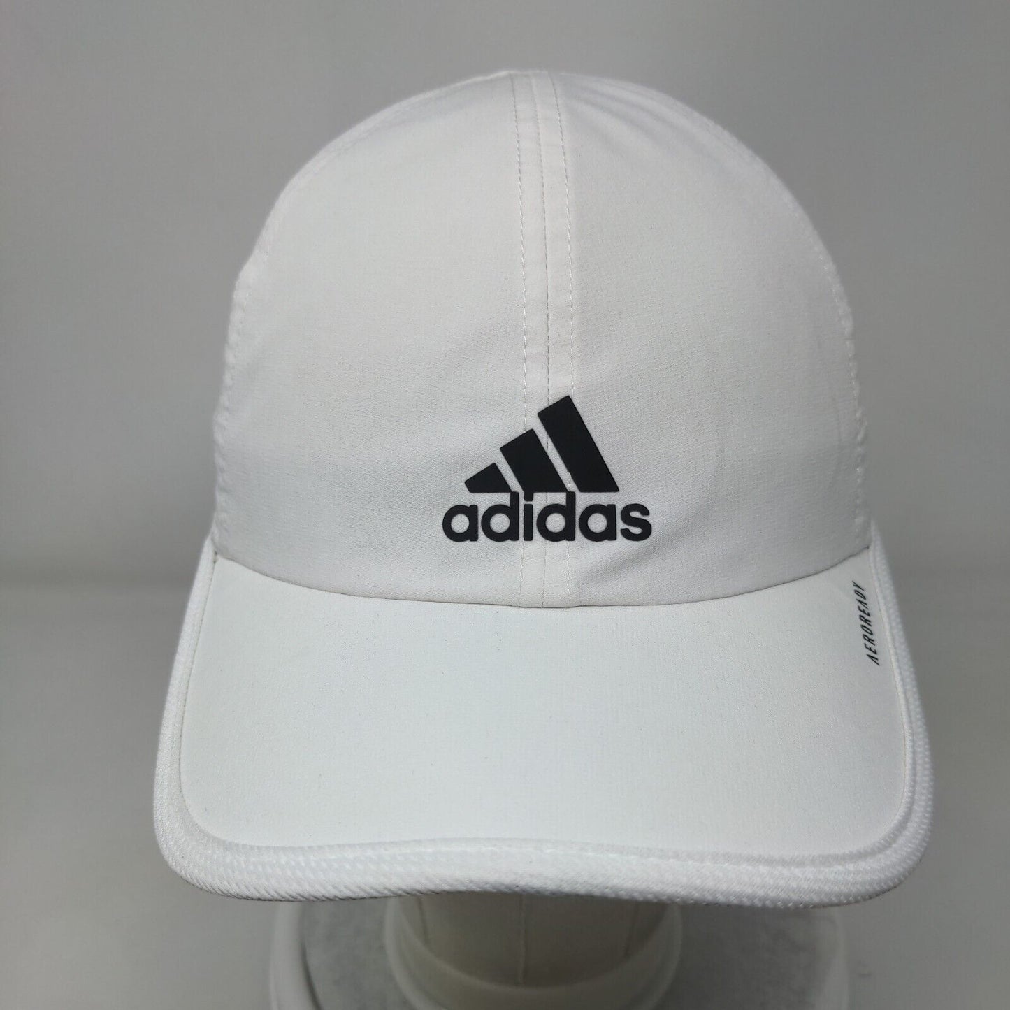 Adidas Aeroready Strapback Hat White One Size 3 Stripes Adjustable