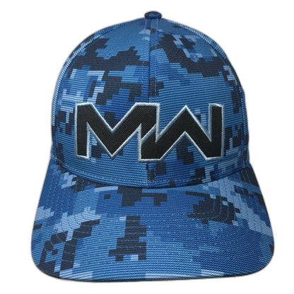 Call of Duty Modern Warfare Snapback Blue One Size Digital Camo Video Game Hat