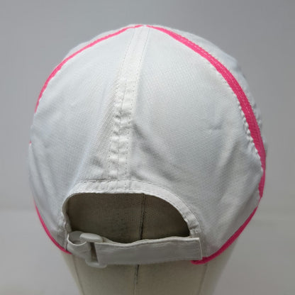 White Baseball Cap One Size Pink Performance Slideback Athletic Lightweight Hat