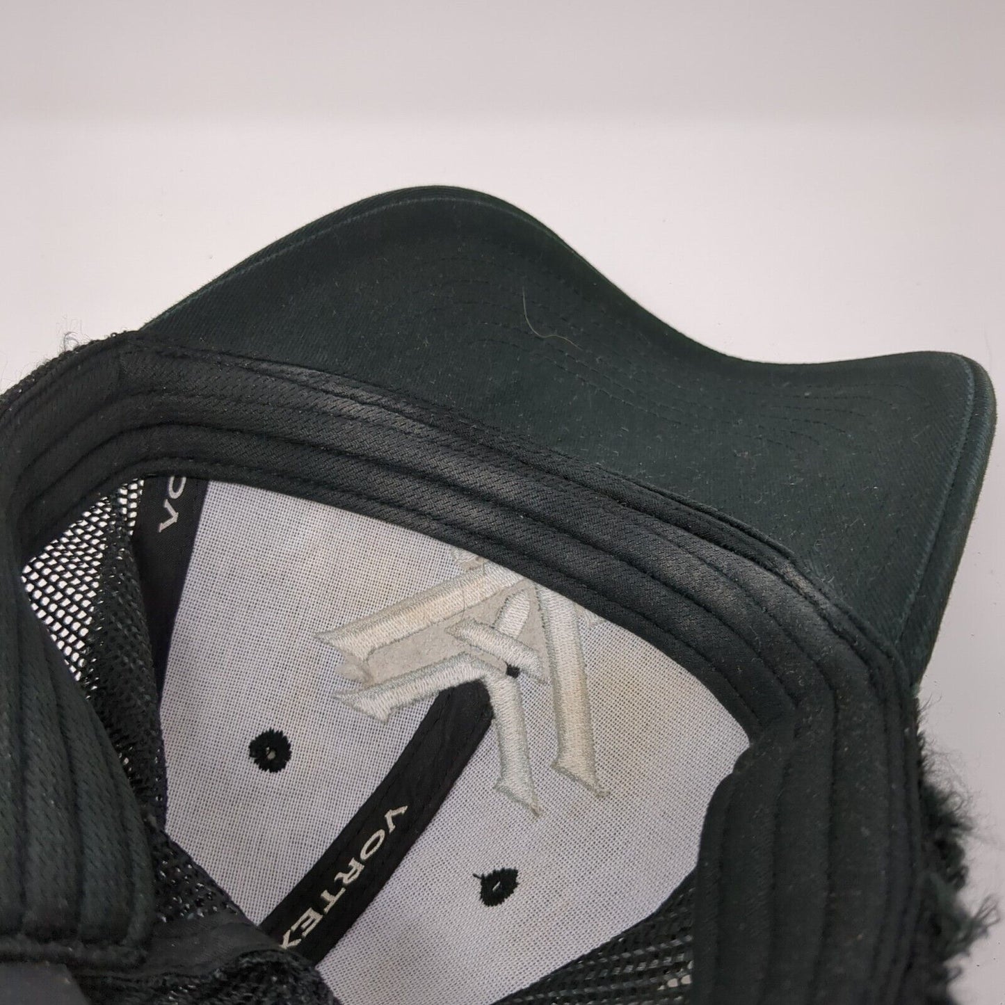 Vortex Snapback Trucker Hat Black One Size Adjustable Embroidered Mesh Back