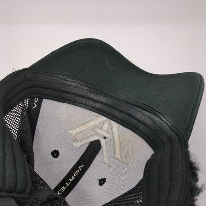 Vortex Snapback Trucker Hat Black One Size Adjustable Embroidered Mesh Back