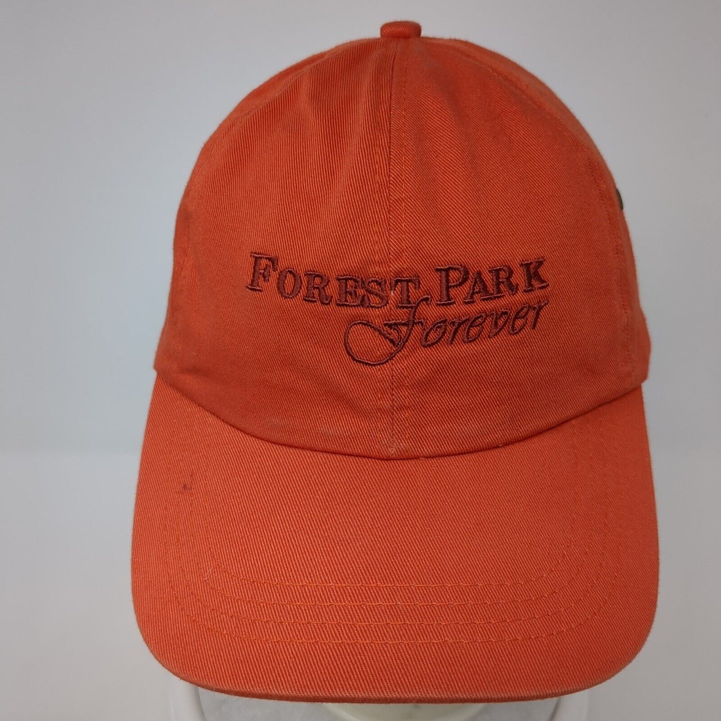 Forest Park Forever Srapback Hat Orange One Size Adjustable 6 Panel Cap America