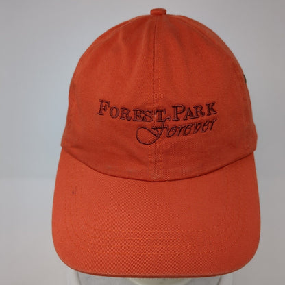 Forest Park Forever Srapback Hat Orange One Size Adjustable 6 Panel Cap America