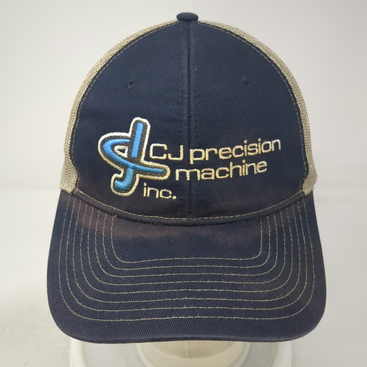 Port Authority Trucker Hat Blue One Size CJ Precision Machine Mesh Snapback