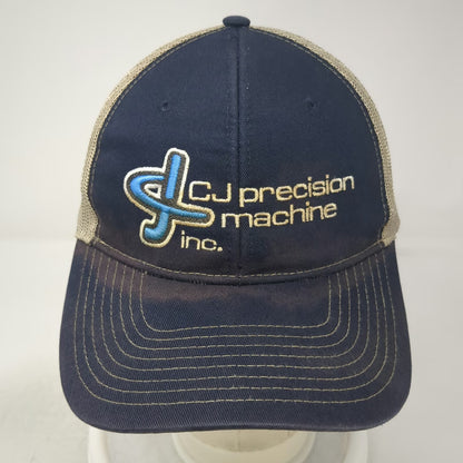 Port Authority Trucker Hat Blue One Size CJ Precision Machine Mesh Snapback