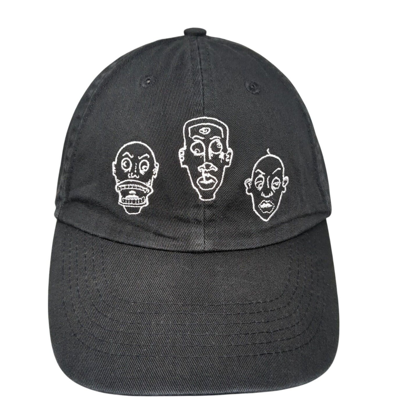 Unbranded Slideback Hat Black OSFA Adjustable Embroidered 6 Panel