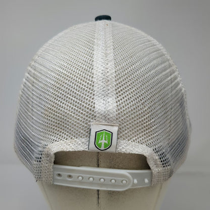 Green Devil Trucker Hat Blue White One Size Maverick Air Bump Cap Mesh Snapback