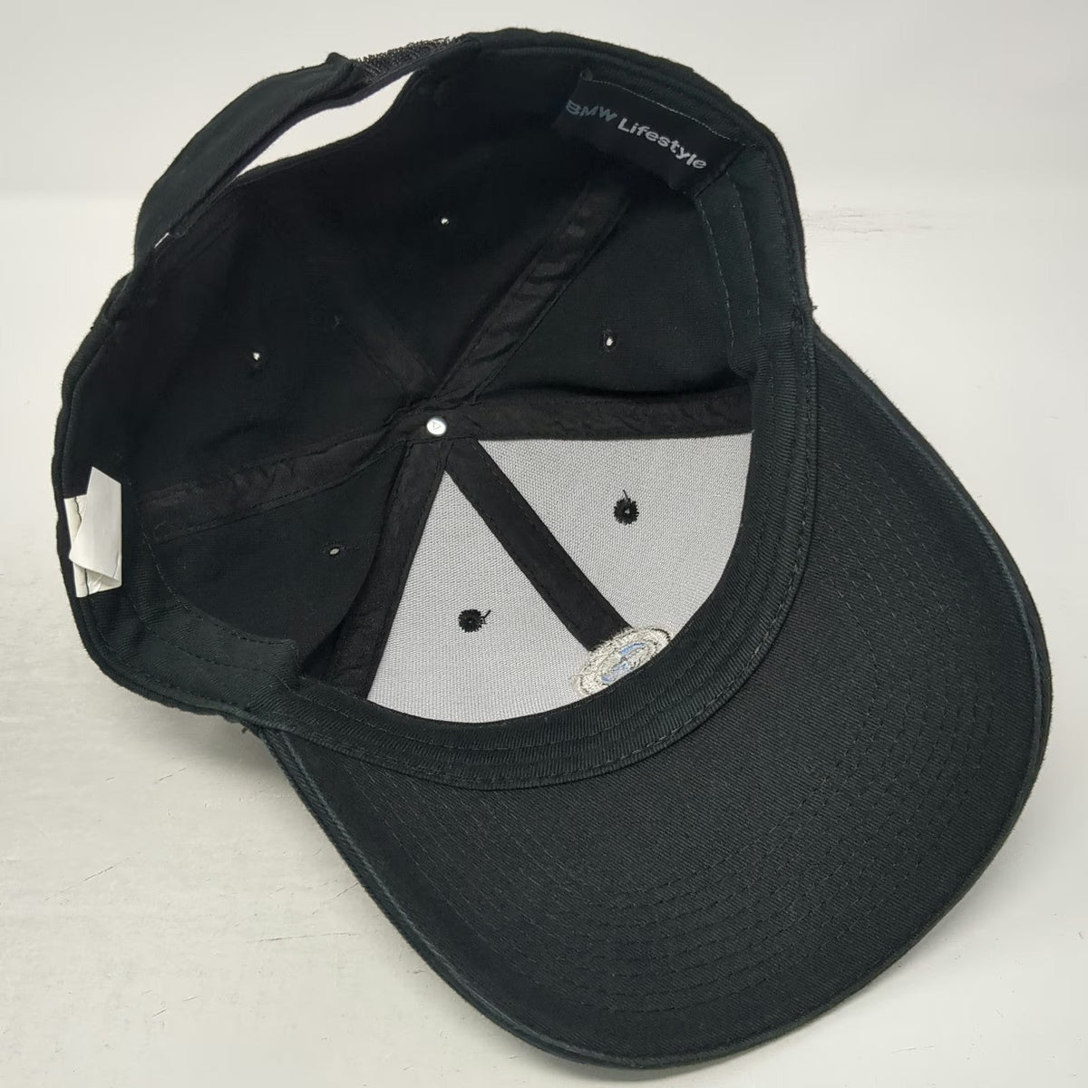 BMW Lifestyle Baseball Cap Black One Size Embroidered Logo Strapback Car Hat