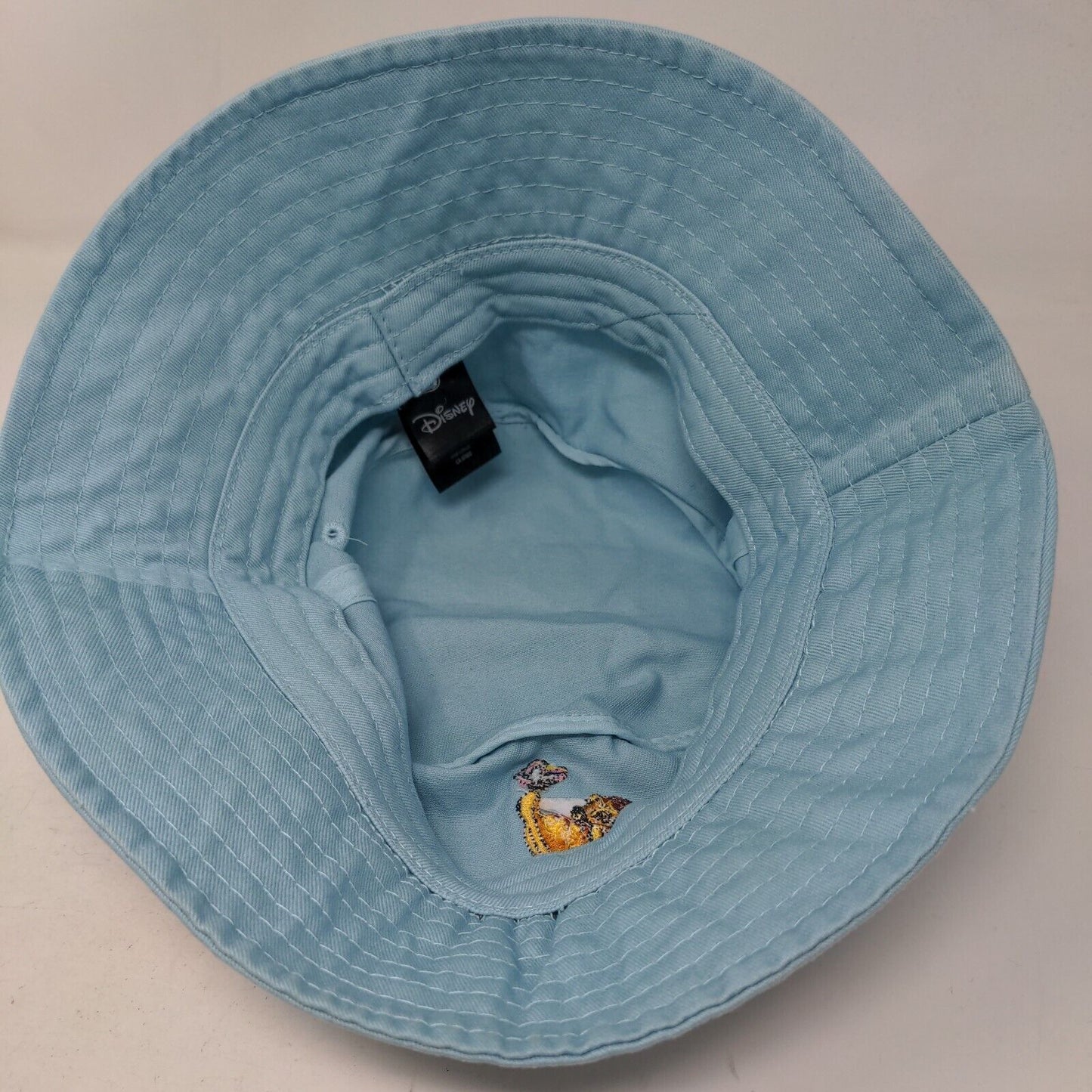 Disney Bambi Butterfly Bucket Hat Blue One Size Embroidered Vent Holes