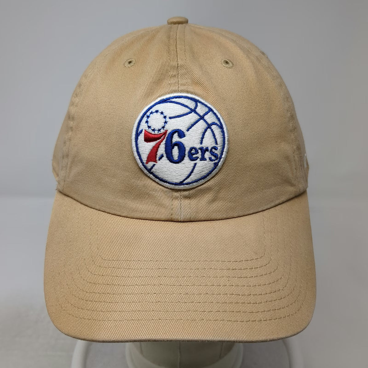 '47 Philadelphia 76ers NBA Beige One Size Cap Slideback Strap Patch Logo Hat