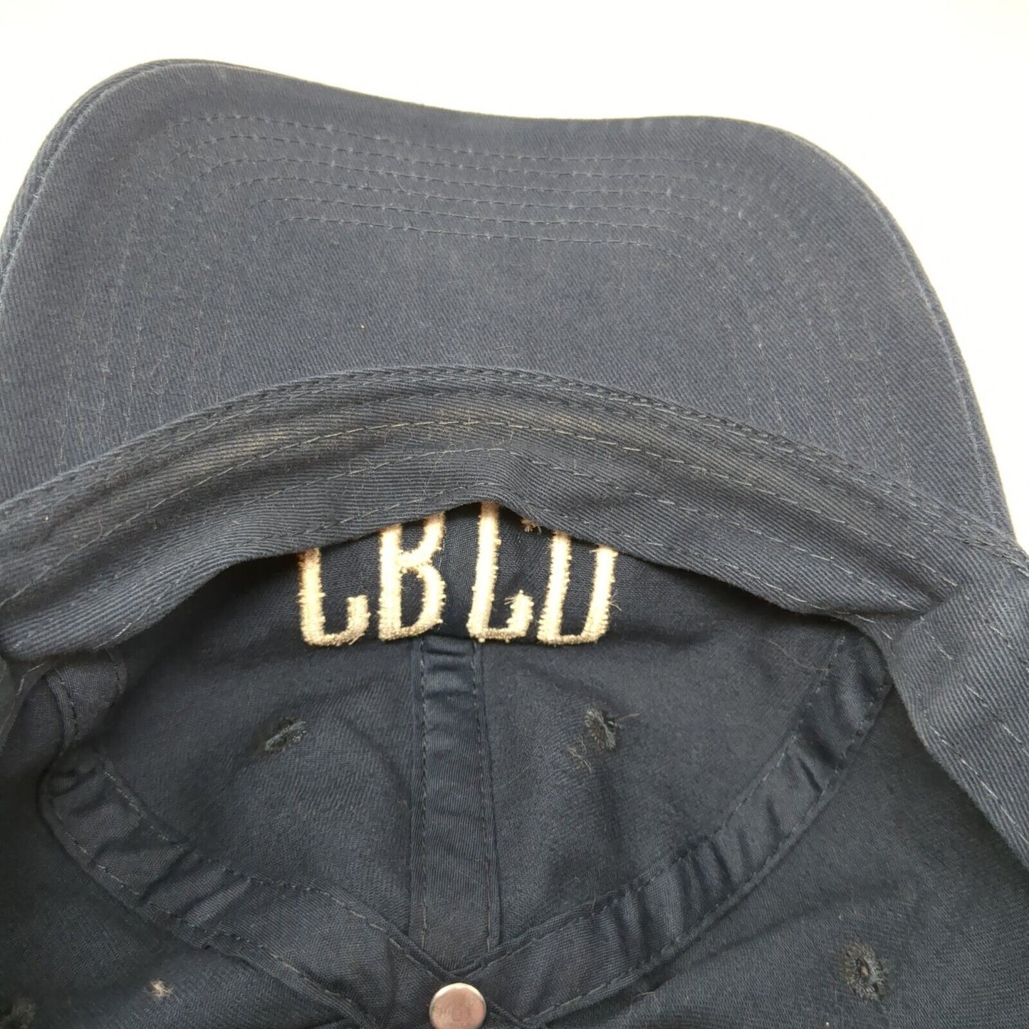CB CO Cinderlands Slideback Hat Blue One Size Adjustable Embroidered