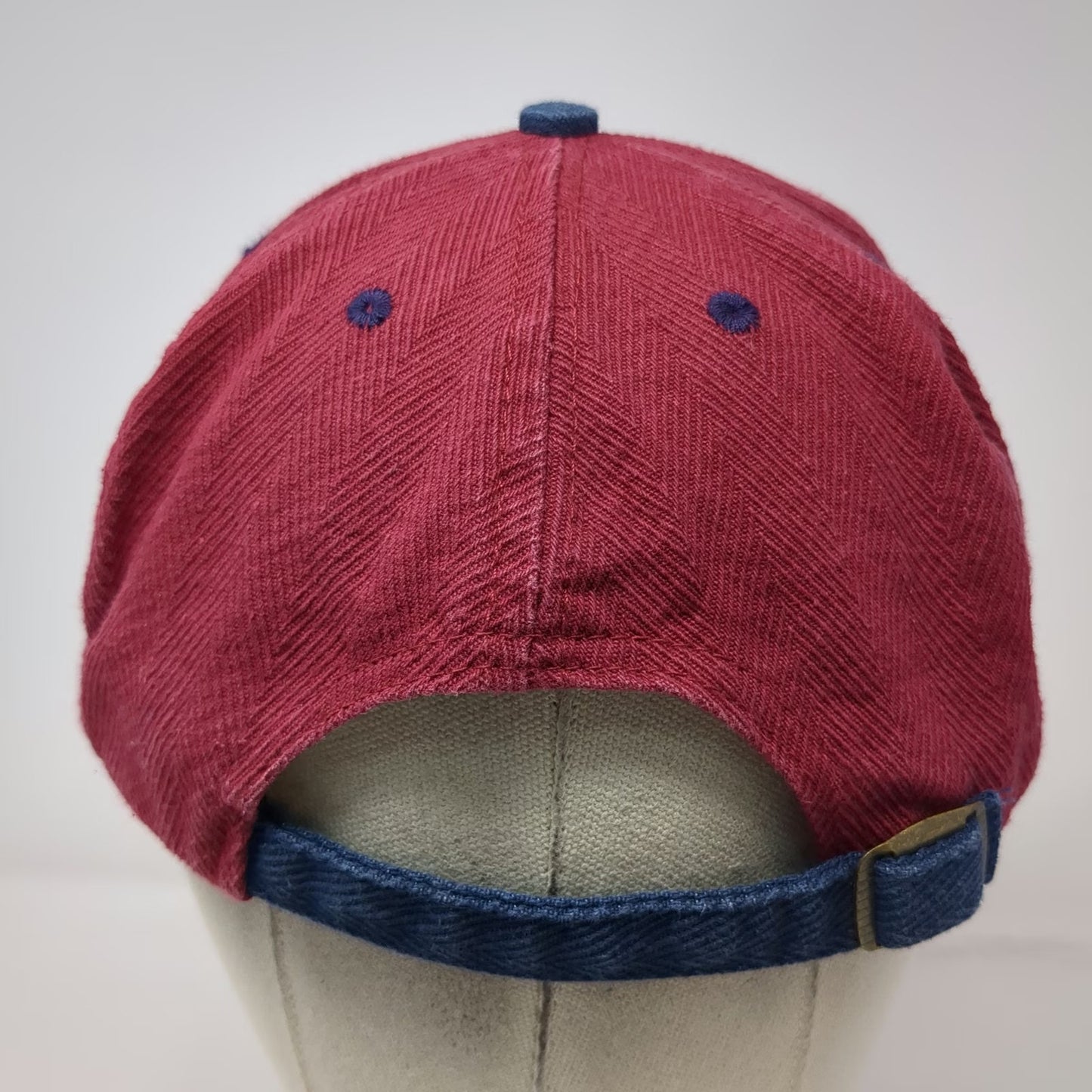 Flockaps 5 Panel Red Blue OS Disabled American Veterans Slideback Hat Vintage