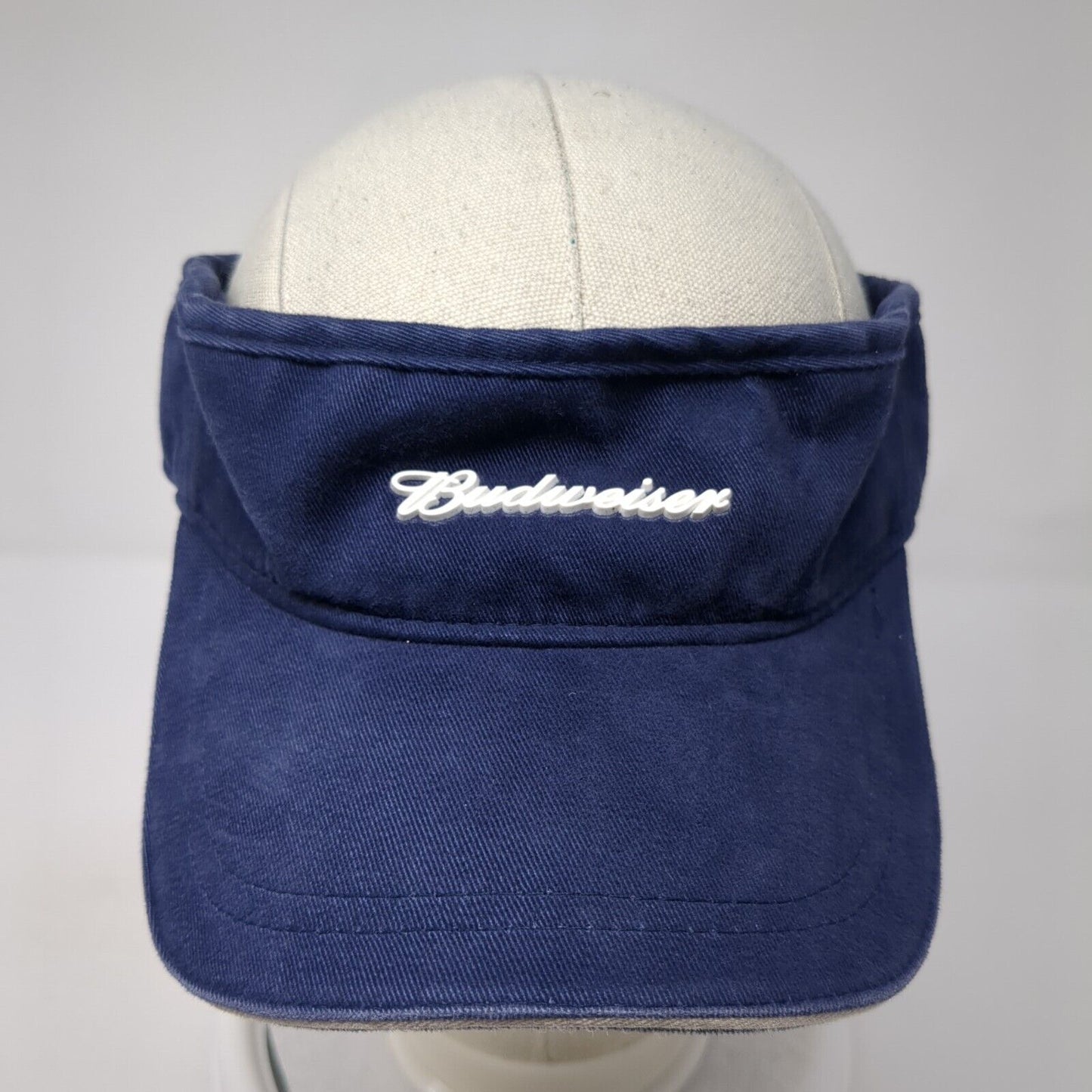 Budweiser Strapback Sun Visor Hat Blue One Size Adjustable Outdoor