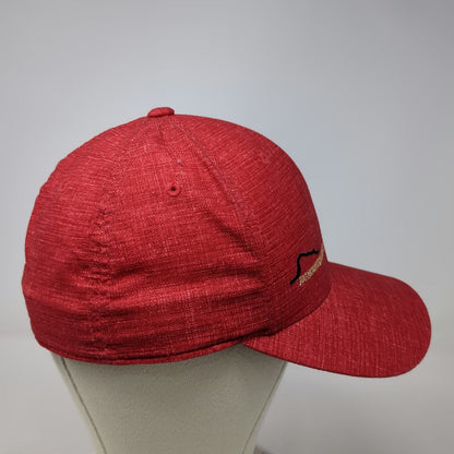 Adidas Baseball Cap Red XL Jug Mountain Ranch Golf Hat Flexfit Climacool Mesh
