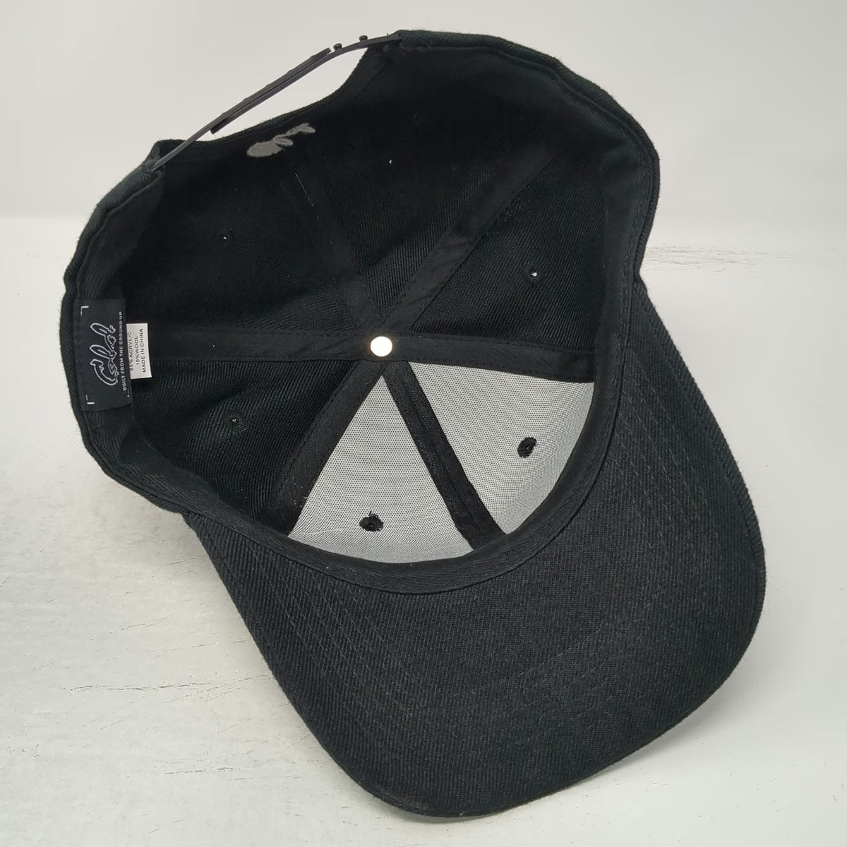 GLD Say Less Reaper Snapback Hat Black One Size Acrylic Wool Embroidered Graphic