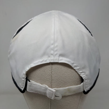 Nike Swoosh Strapback Hat White OSFM Adjustable Embroidered Featherlight Dri-Fit