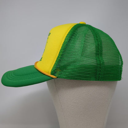 Trucker Hat Yellow Green One Size Stranger Things Camp Know Where Mesh Snapback
