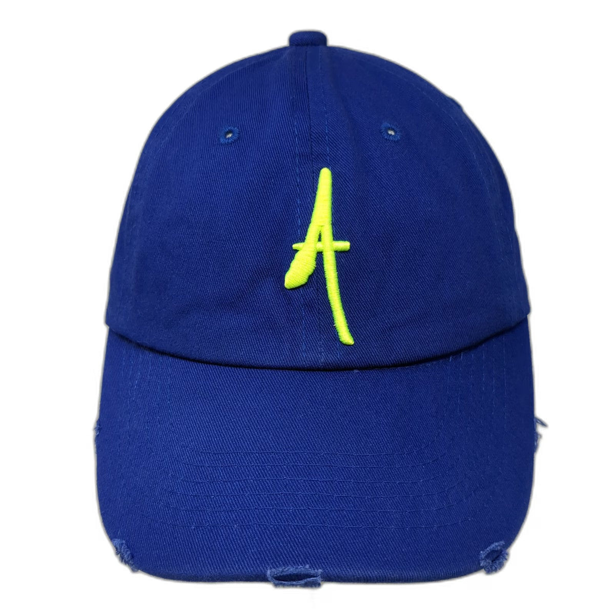 Blue Baseball Cap One Size Altitude MAS Yellow Embroidered Slideback Cotton Hat