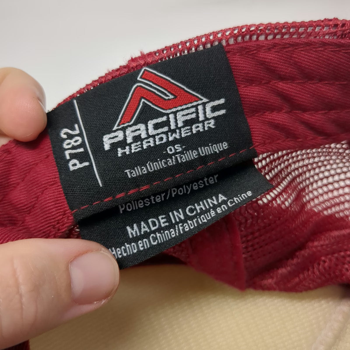 Pacific Headwear Trucker Hat Red OSFM Gowen Thunder Airshow Snapback Mesh Hat