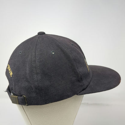 Yupoong Cap Gray World Tour Yanni Musician Concert Slideback Hat Vintage 90's