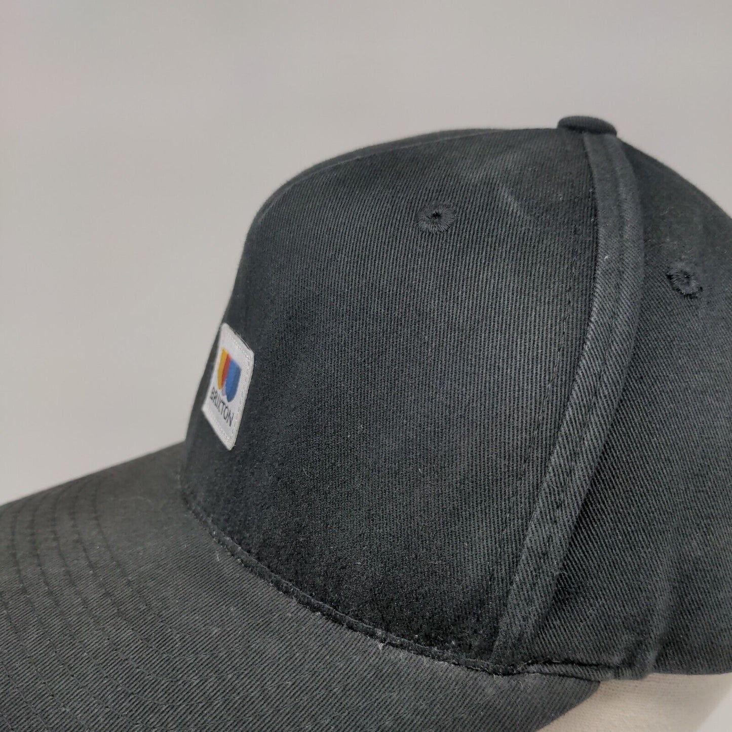 Brixton Patch Snapback Hat Black OSFA Adjustable Solid Vent Holes