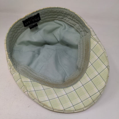 Steeno Men's Cabby Hat Multicolor Check Pattern Size Small Cotton
