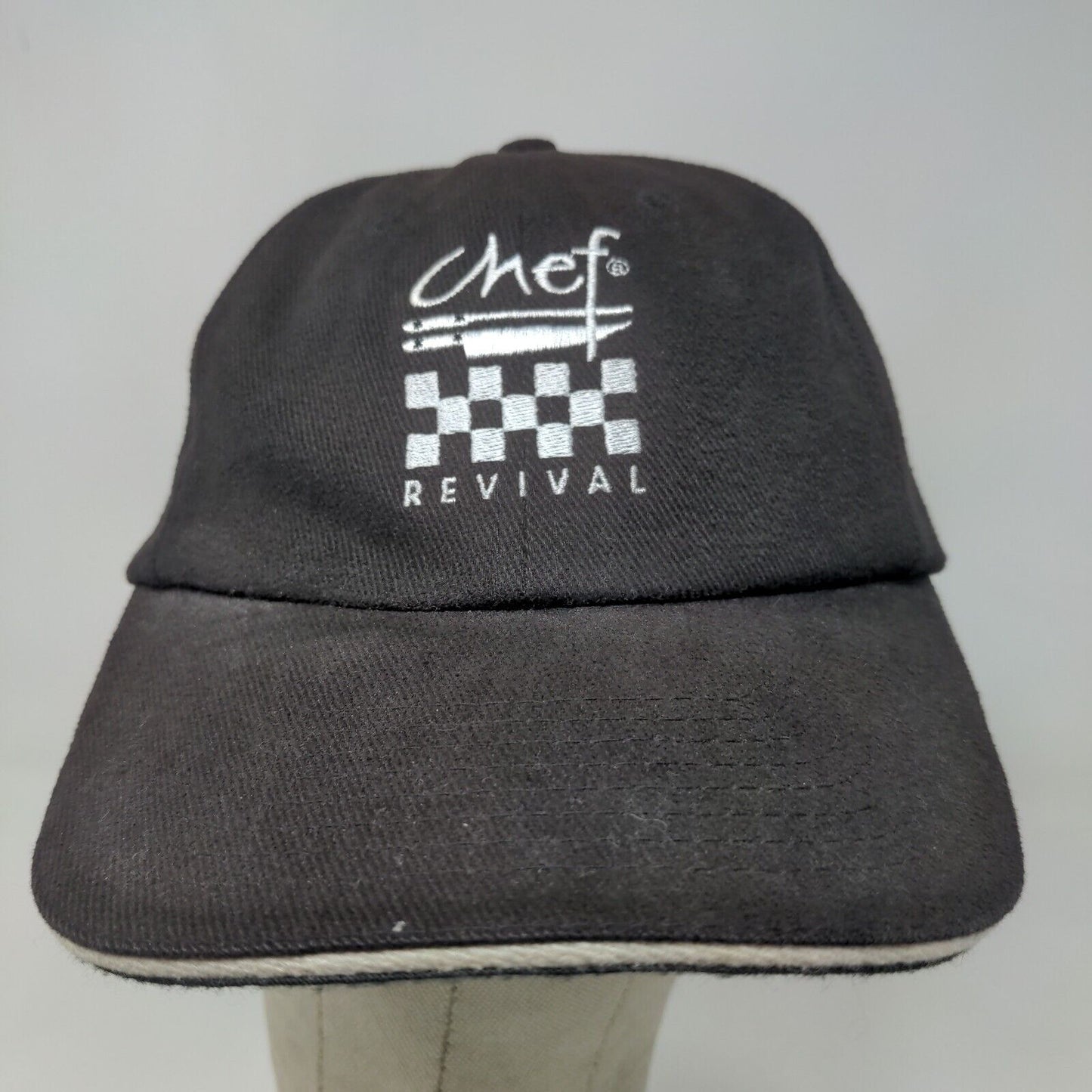 Chef Revival Men's Slideback Hat Black Adjustable Embroidered Logo