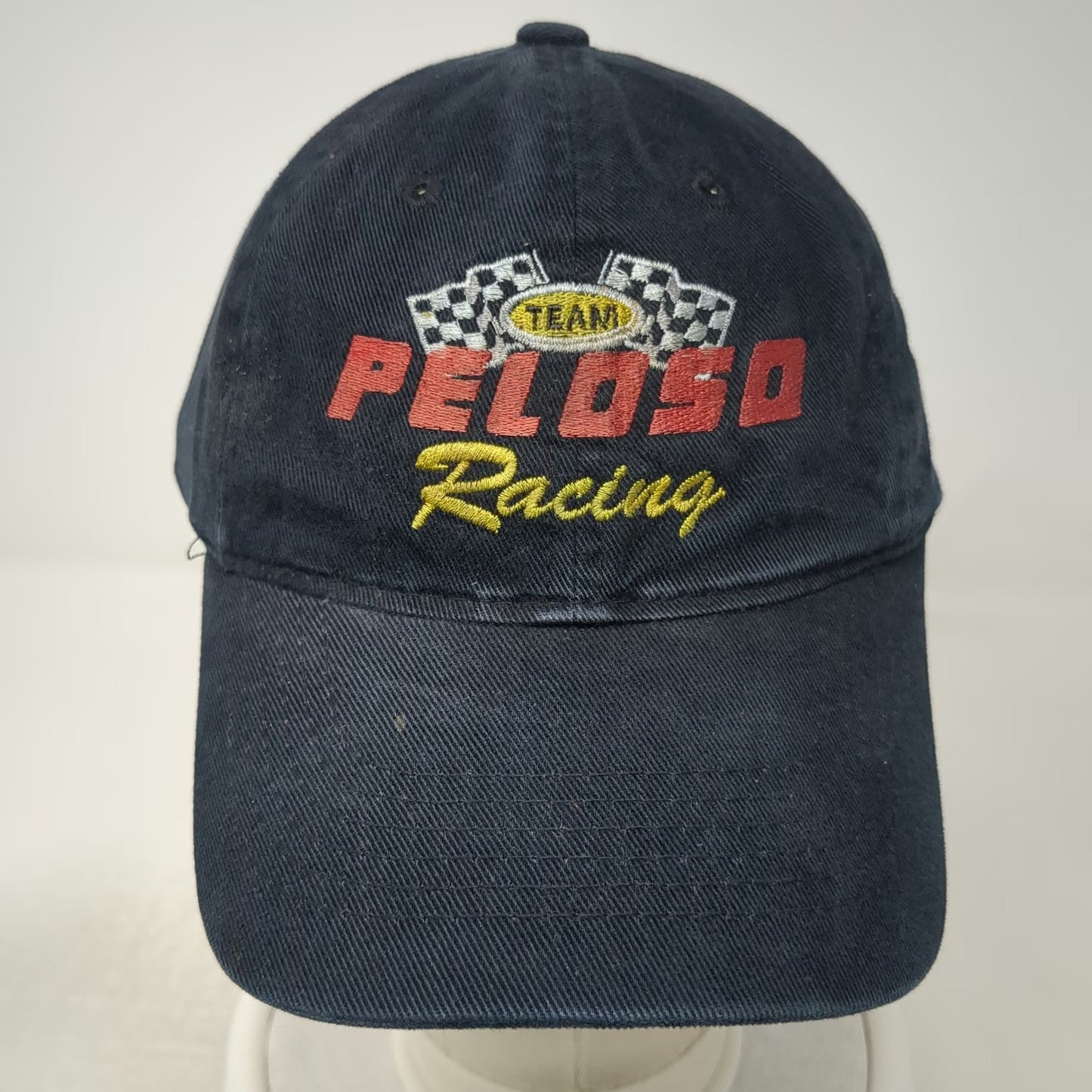 Sportsman Baseball Cap Black One Size Peloso Racing Team Slideback Cotton Hat