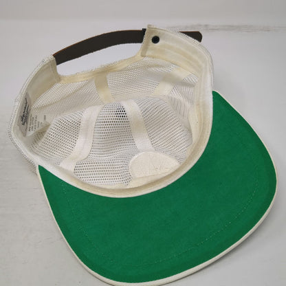 Imperial Baseball Cap White One Size Mesh Back Leather Strap Colorado Rope Hat