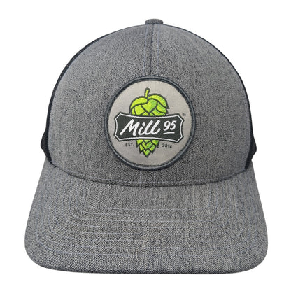 Mill 95 Patch Mesh Back Trucker Hat Gray One Size Pacific Headwear