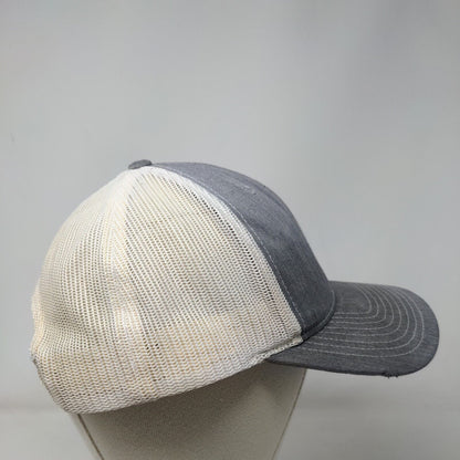 Richardson Snapback Mesh Back Trucker Hat Gray One Size Colorblock Blank