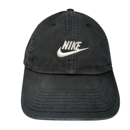 Nike Slideback Baseball Cap Black OS Adjustable Embroidered Heritage86 Cotton