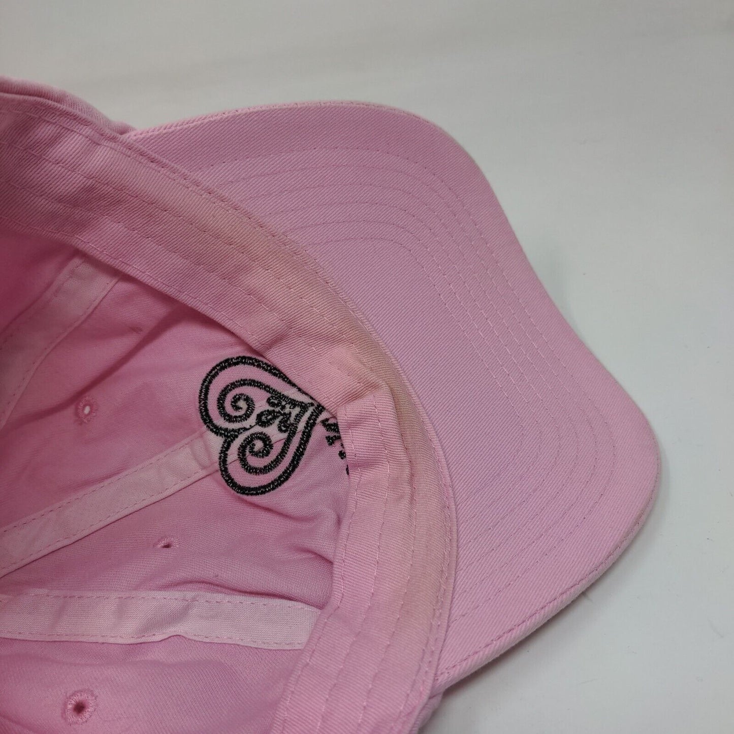 Golden Nugget Slideback Hat Pink OSFA Adjustable Embroidered Rhinestone
