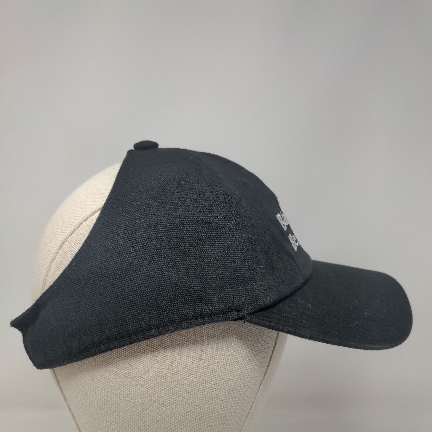 Black & Beautiful Fitted Sun Visor Hat Cap Black One Size Embroidered Lined