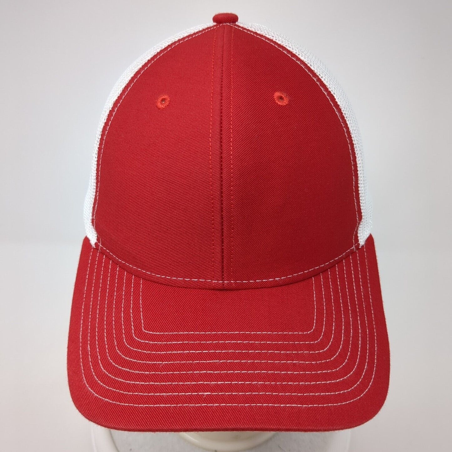 Richardson Snapback 112 Trucker Hat Red One Size Adjustable Mesh Back Blank