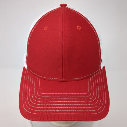 Richardson Snapback 112 Trucker Hat Red One Size Adjustable Mesh Back Blank