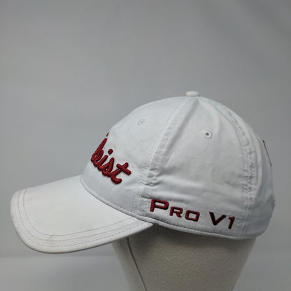 Titleist Strapback Golf Hat White OSFA Adjustable Embroidered 6 Panel