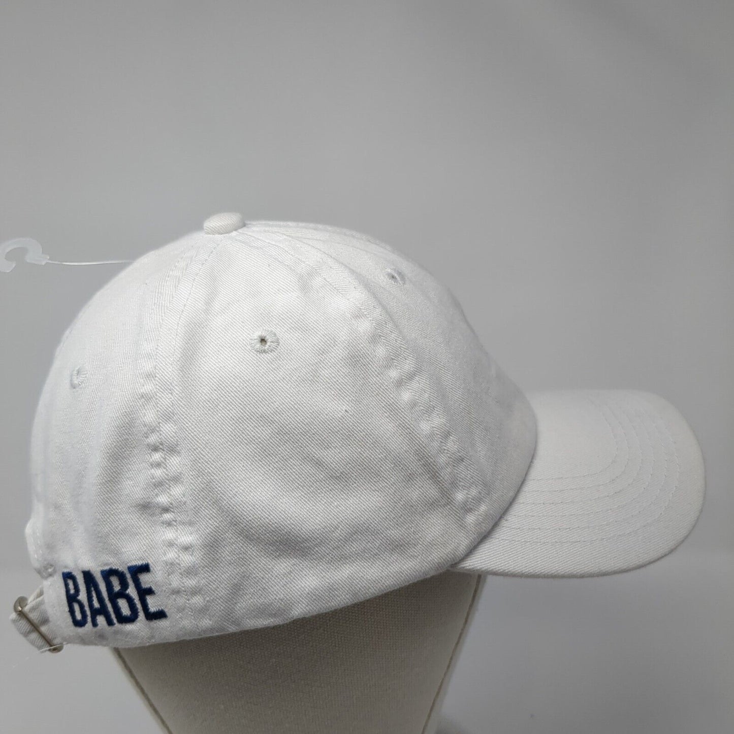 Pink Rose Babe Slideback Hat White One Size Adjustable Swish 6 Panel