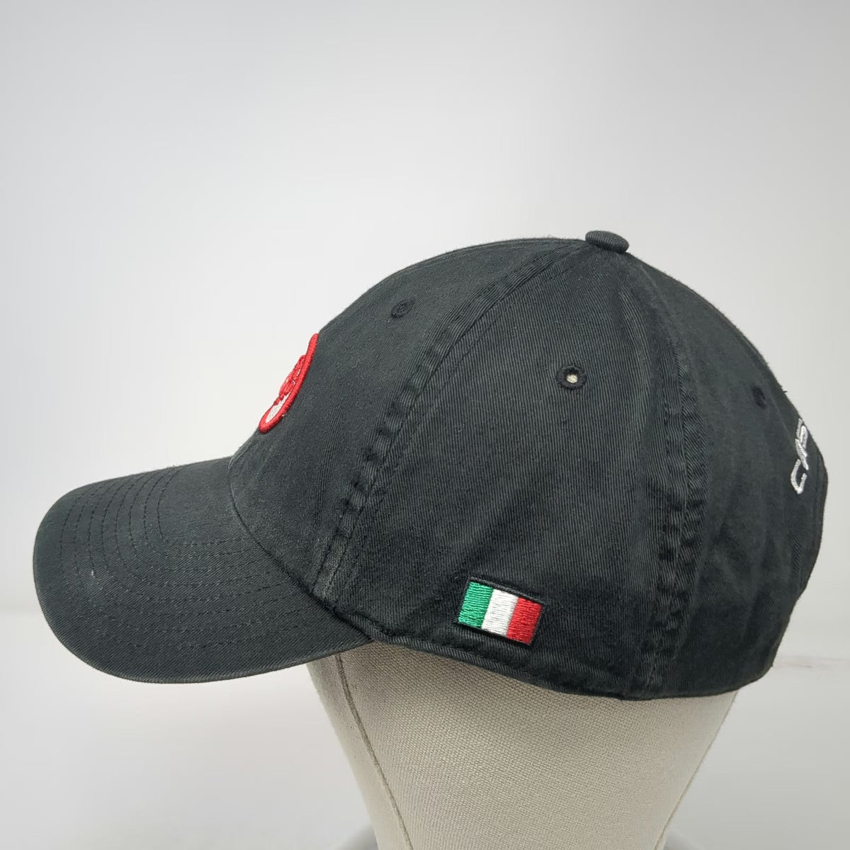 Castelli Baseball Cap Black One Size Slideback Scorpion Italian Flag Hat