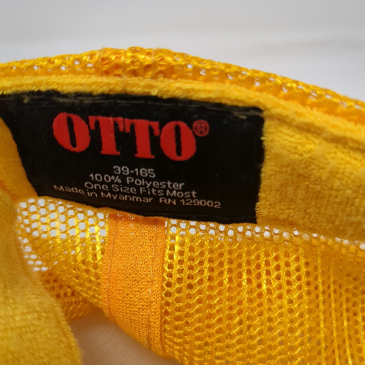 Otto Trucker Hat Yellow OSFM Mesh Back Snapback Live Swell Coffee Truck Graphic