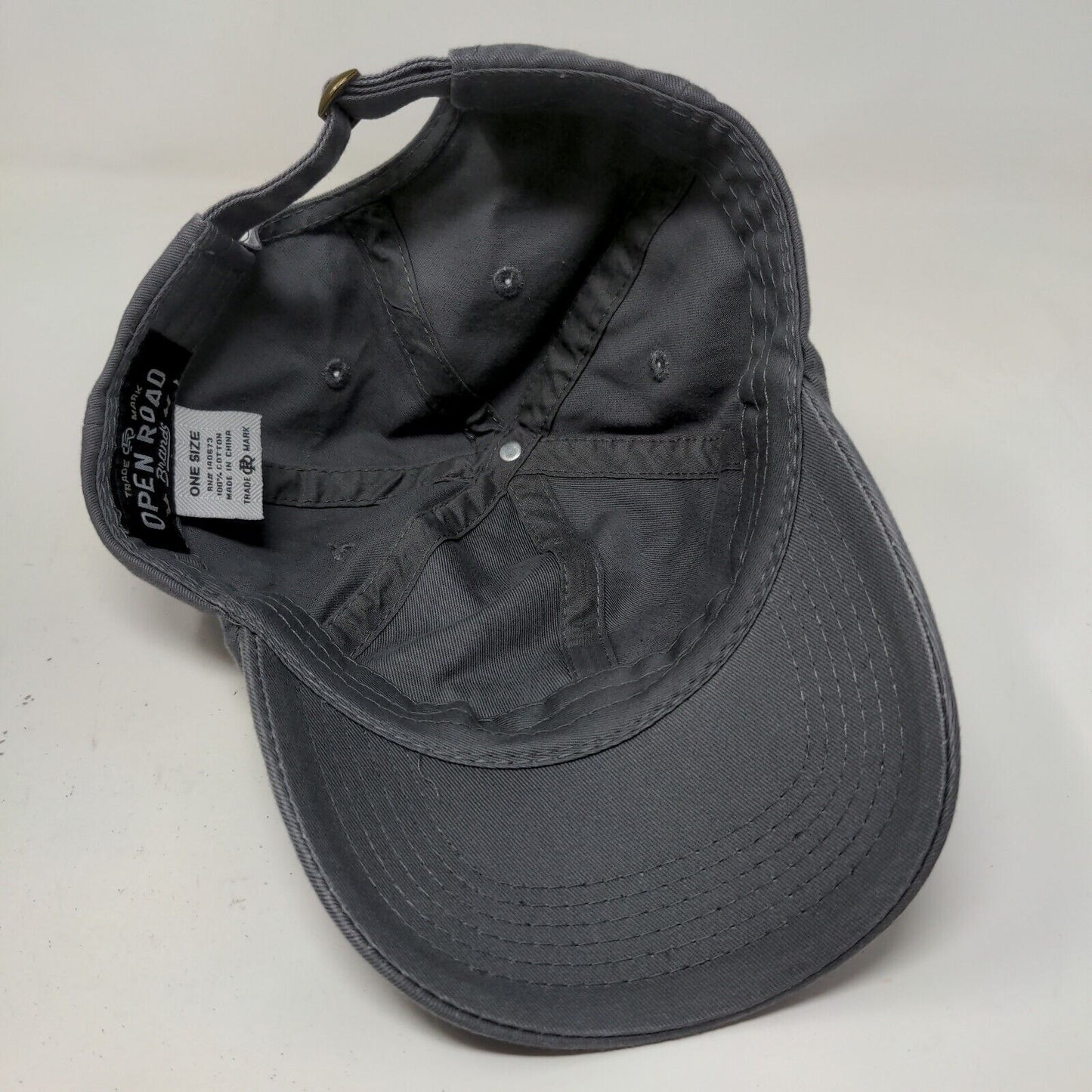 Open Road Women's Slideback Hat Gray Size OS Embroidered Logo Dog Mom Cotton