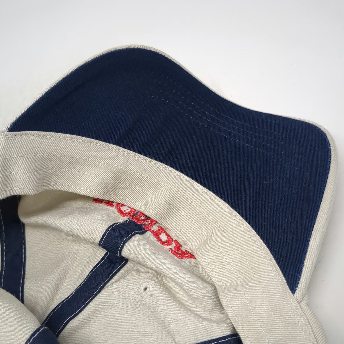 Hit Wear Baseball Cap Beige Red Blue One Size Honda Logo Embroidered Cotton Hat