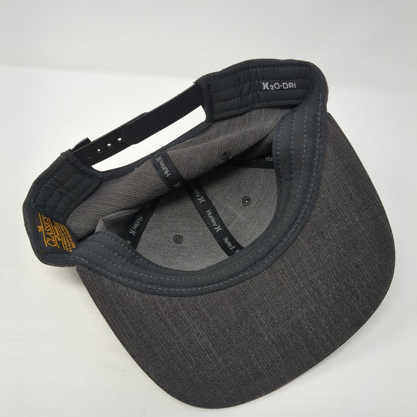 Hurley Snapback Hat Black One Size Adjustable Patch Logo Polyester Blend
