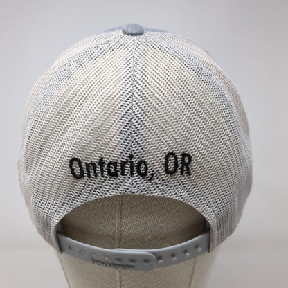 W Ontario OR Snapback Trucker Hat Gray One Size Adjustable Mesh Back Richardson