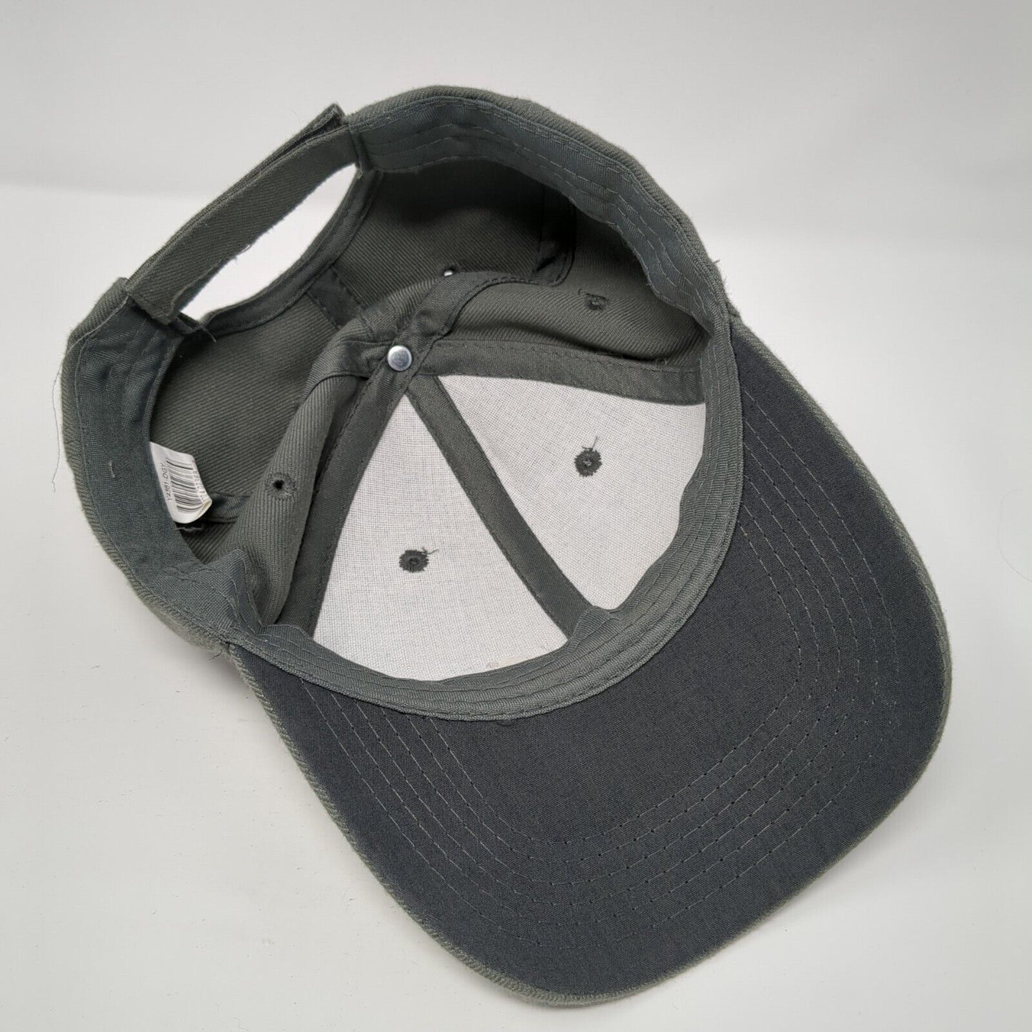 Brave Strapback Hat Gray One Size Adjustable Embroidered 6 Panel Polyester