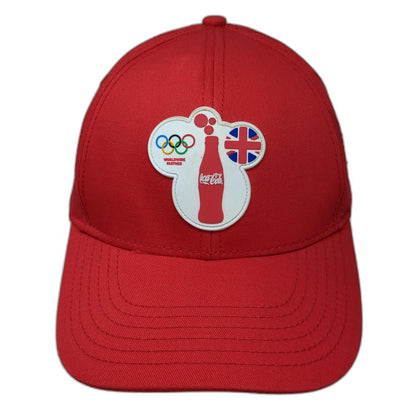 Coca-Cola Red Baseball Cap Olympics Union Jack Adjustable Cotton Hat W/Tags