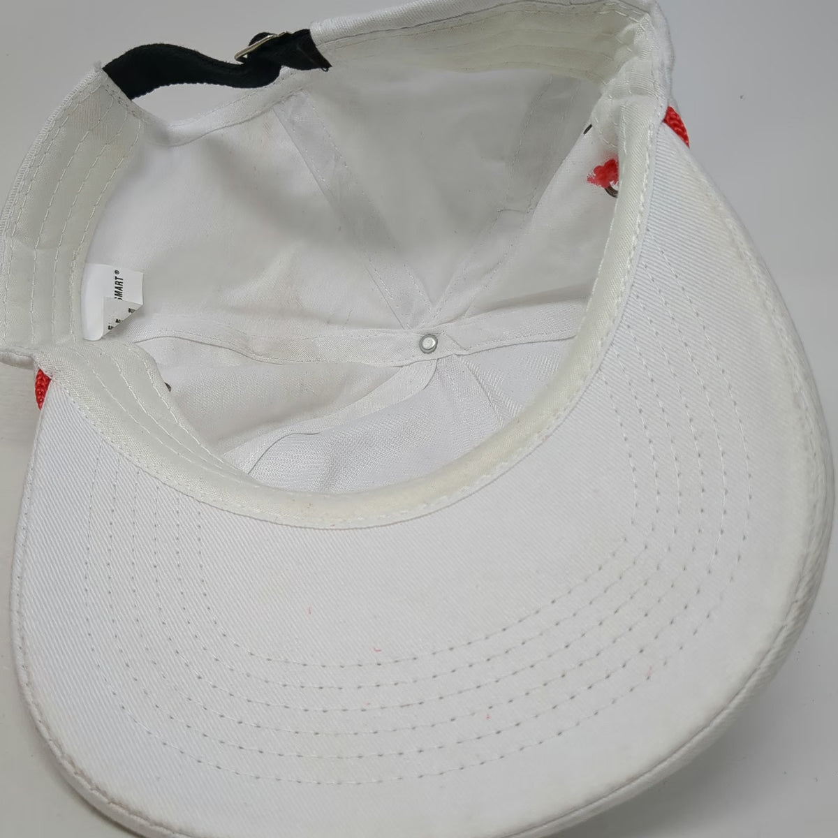 Jim Beam 5 Panel White One Size Hat Rope Slideback Organic Cotton Bourbon Logo