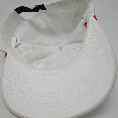 Jim Beam 5 Panel White One Size Hat Rope Slideback Organic Cotton Bourbon Logo