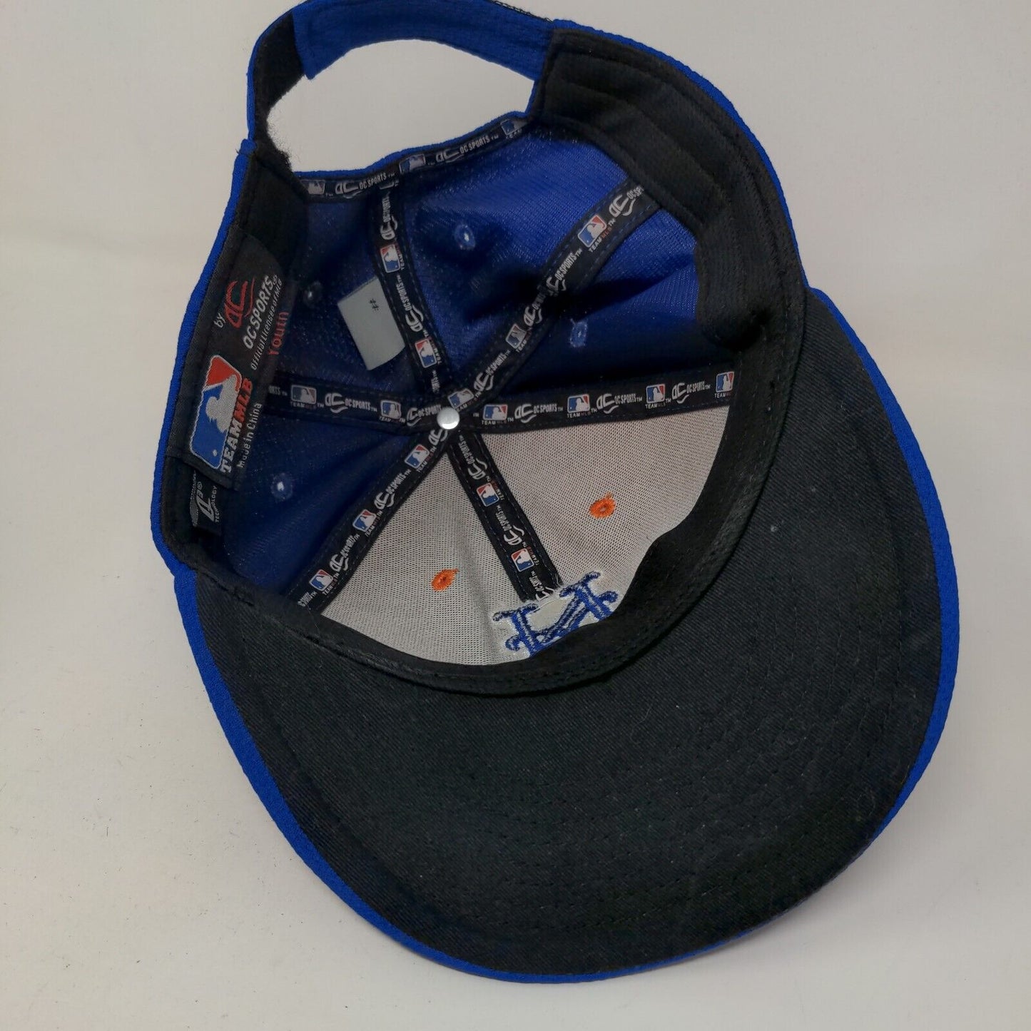 OC Sports boy's Strapback Hat Blue Orange New York Mets MLB Logo